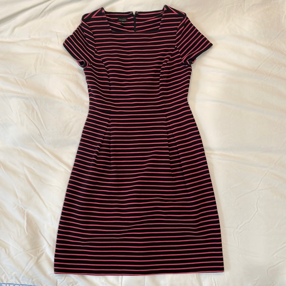 Talbots black and pink dress